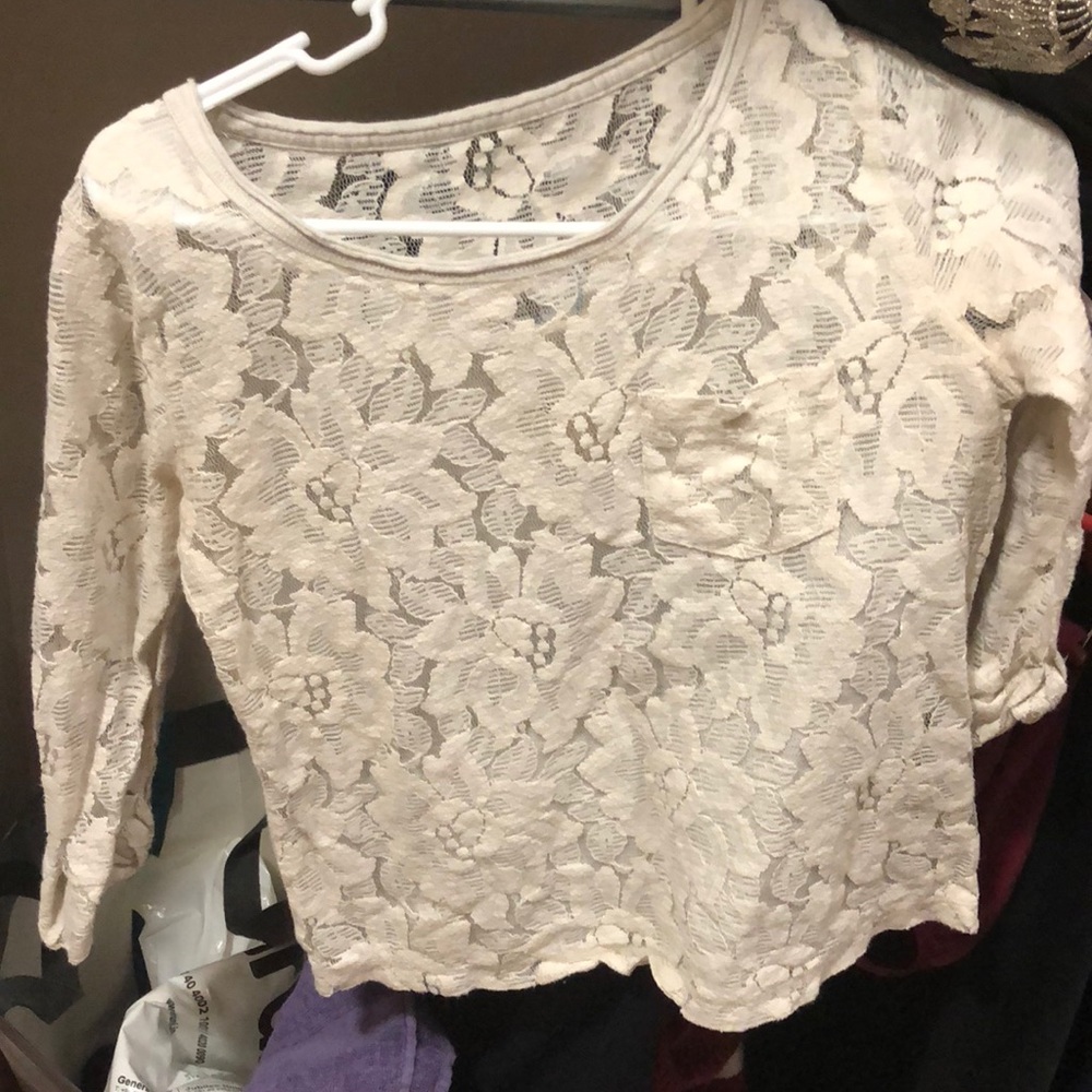 White lace top